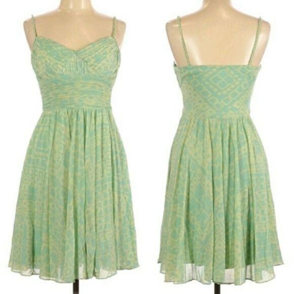 Signature by Sangria Dresses & Skirts - Sangria Dress‎ Sweetheart Pintuck Bustier Braided Strap Tea Length Pastel 10P